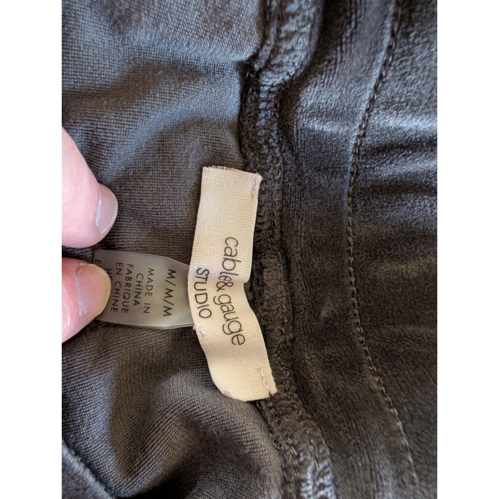 Cable & Gauge Women Gray Velour Track Pants Joggers Medium - Picture 5 of 10